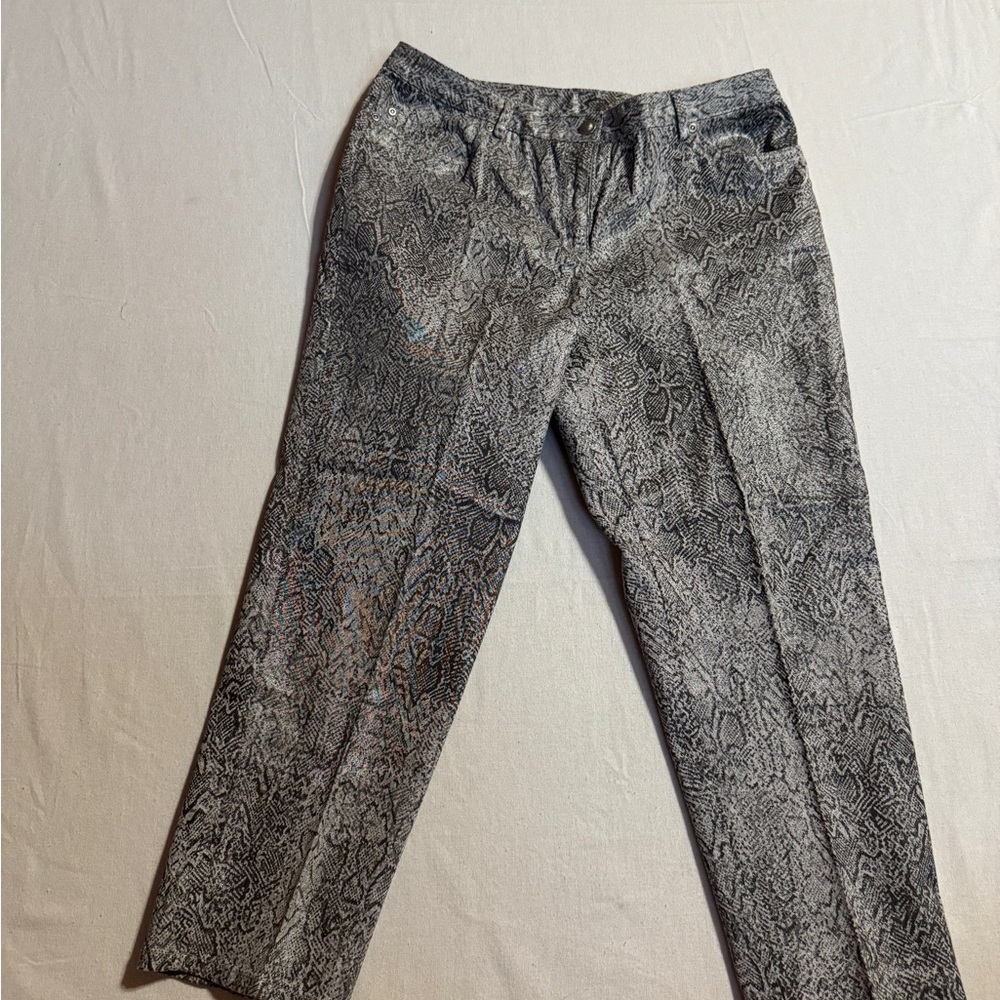Ruby Rd. Women Size 12 Petite‎ Snakeskin Print Pants